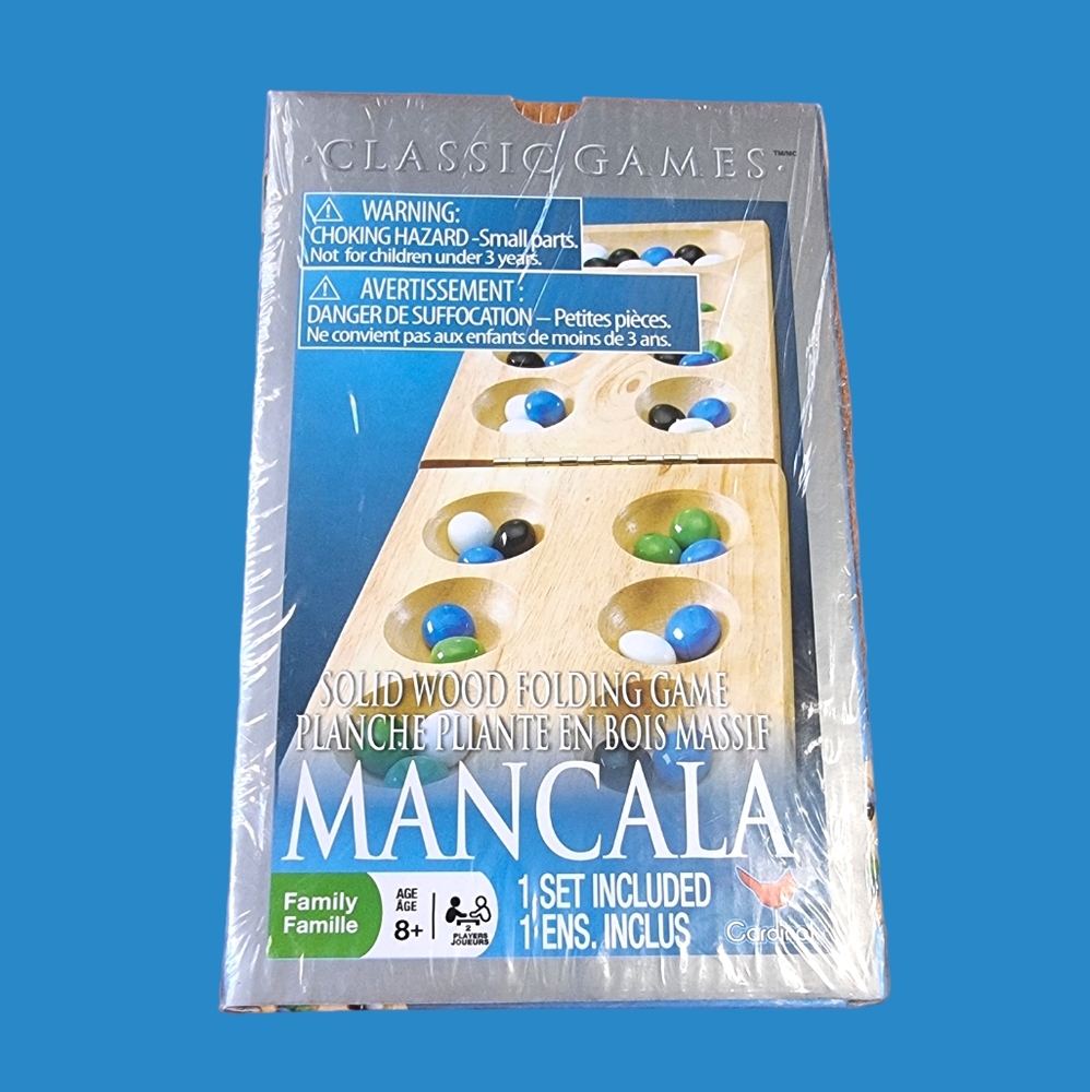 Mancala Solid Wood Folding Family Game Brand New!